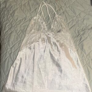 Elegant White Lace Chemise